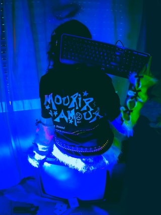 T-shirt noir - Error 404 blanc - image 3