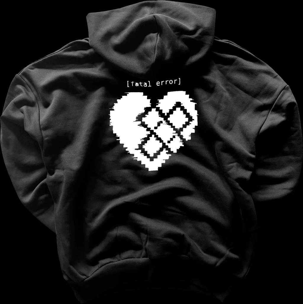 Sweat noir - Fatal Error blanc