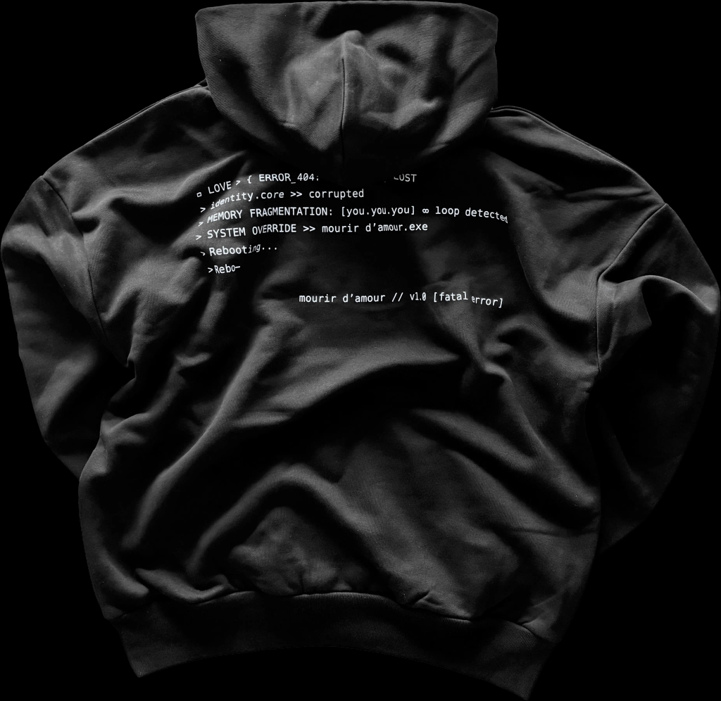 Sweat noir - Code Error blanc