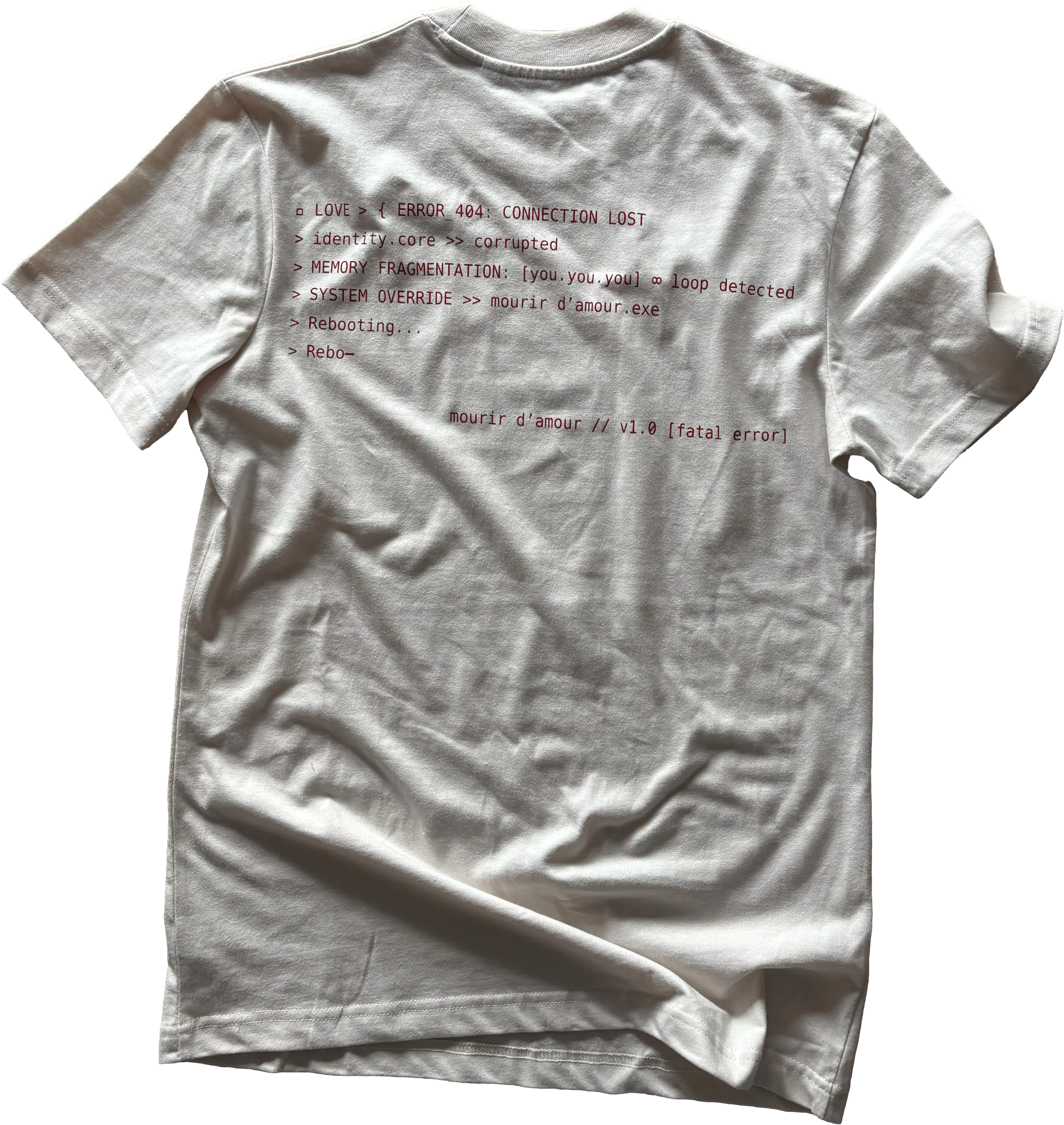T-shirt blanc - Code Error rouge - vue principale