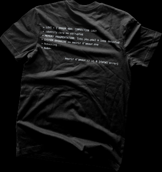 T-shirt noir - Code Error blanc - image 1