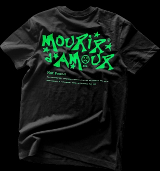T-shirt noir - Error 404 vert - image 1